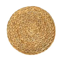 GENERICO - Individual Tejido En Mimbre Diseño Circular 37cm Marrón