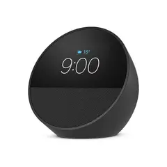 AMAZON - Parlante Alexa Echo Spot Bocina Despertador Inteligente Color Negro