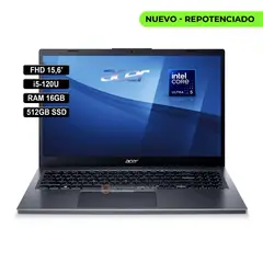 ACER - Portátil A15-51P-591E 156FHD Intel i5-120U Ram 16GB 512GB SSD