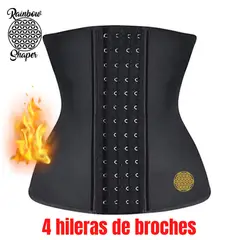 GENERICO - Faja Cinturilla Mujer Adelgaza Neopreno 4 Broches 34cms Efecto Sauna