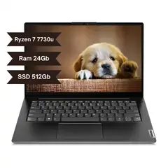 LENOVO - RYZEN 7 7730U - Ram 24GB DDR5 - 512Gb SSD - WIN 11 Home 14" - RJ45