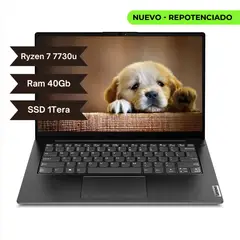 LENOVO - RYZEN 7 7730U - Ram 40GB DDR4 - 1Tera SSD - WIN 11 Home 14" - RJ45