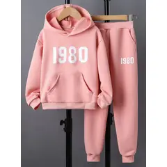 URBAN PLUS - Conjunto mujer y niña sudadera rosada