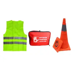 NACIONAL - CONO RETRACTIL 60 CM + BOTIQUIN + CHALECO