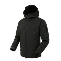 UBMD - Chaqueta Tactica DT821 Negro Hombre Capucha Tipo Militar