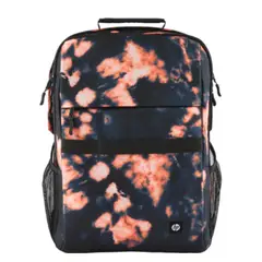 HP - Mochila Campus XL con teñido anudado Negro; Naranja