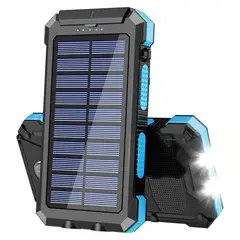 AMERICAN GENERICS - Power Bank Solar 20000mah Con Linterna Y Brujula Usb Tipo C