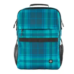 HP - Mochila Campus XL Tartan a cuadros Azul