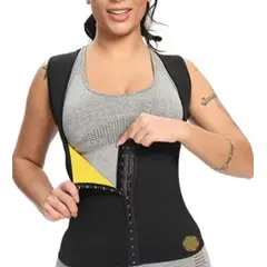 GENERICO - Faja Chaleco Termico Neopreno Sauna Reductor Mujer 4 Broches