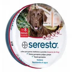 BOEHRINGER INGELHEIM - Collar Antipulgas Seresto Perros Mayores A 8Kg