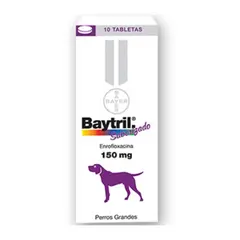 BOEHRINGER INGELHEIM - Baytril Antibiotico Perros Grandes 150Mg X10Tabletas