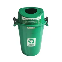 RIMO - Papelera de 60 Litros Verde Residuos