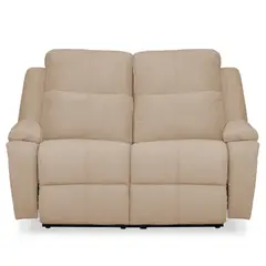 ELITE LIVING - SOFA RECLINABLE MARSELLA 2 PUESTOS CAMEL MICROFIBRA