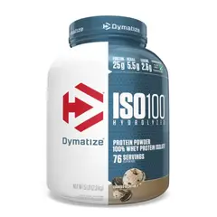 DYMATIZE - ISO 100 - Proteína Hidrolizada - 5lb - Cookies and Cream -