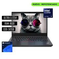 Lenovo - PORTATIL ThinkPad E14 Intel Core Ultra 5 125U RAM 16GB SSD 512GB WIN11 PRO