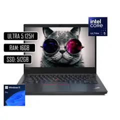 LENOVO - PORTATIL ThinkPad E14 Intel Core Ultra 5 125U RAM 16GB SSD 512GB WIN11 PRO