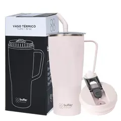 BUFFER FLASK - Vaso Mug Termico Agua Frio Calor 1 Lt Buffer Acero - Rosa