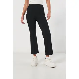 KOAJ - Pantalón flare negro con tiro alto y bota ancha corta Mujer