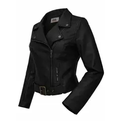 MODA EN CIRCUITO - Chaqueta Cruzada en Cuero - tex Corta para Mujer