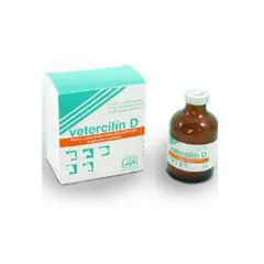 BOEHRINGER INGELHEIM - Vetercilin D Antibiotico Inyectable Equinos Y Otros Animales 28Ml