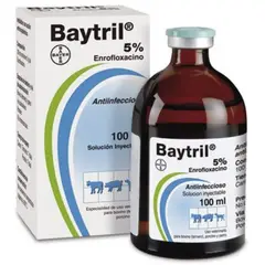 BOEHRINGER INGELHEIM - Baytril Antibiotico Inyectable Bovinos Y Otros Animales 100Ml