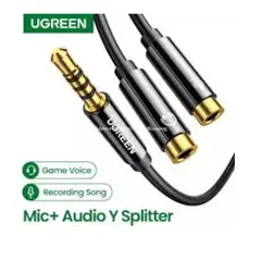 UGREEN - Divisor De Auriculares De Macho A Doble Hembra