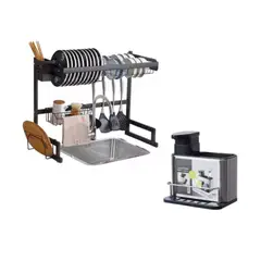 INNOVA - Escurridor De Platos Vasos Cubiertos Dispensador Jabon Home