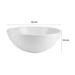 PAMO - Lavamanos Redondo Oslo 32x10 cm Blanco Tipo Vessel