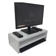 GENERICO - Base Elevador Para Monitor Color BLANCO