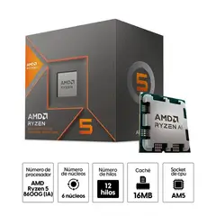 AMD - Procesador Ryzen 5 8600G 4.3GHz