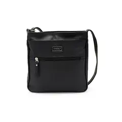 MACOLY - Bolso manos libres 861 cuero negro liso