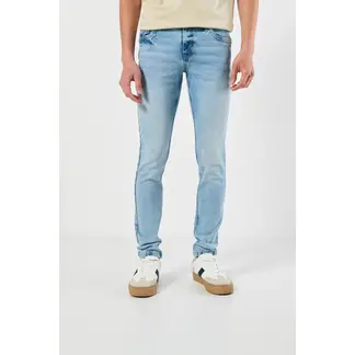 KOAJ - Jean tiro bajo skinny azul claro ceñido con desgastes HOMBRE