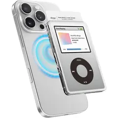 ELAGO - Tarjetero Magnético Compatible Con Magsafe Diseño Ipod Plata