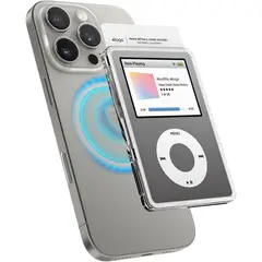 ELAGO - Tarjetero Magnético Compatible Con Magsafe Diseño Ipod Gris