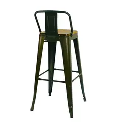 GENERICO - TABURETE METALICO TOLIX CON ESPALDAR ASIENTO MADERA_.