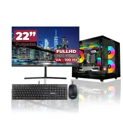 JANUS - Computador Gamer Ryzen 5 5700G RAM 16GB SSD 512GB Monitor 22 Pulgadas 100Hz