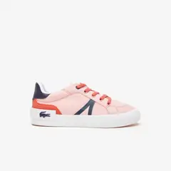LACOSTE - Tenis Casuales Original Rosa Para Niños
