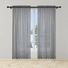 ADVANCE - Cortina Gris en Velo Muselina 4 mts x 2.10 mts Dividido