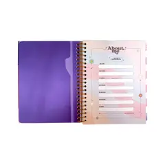 SCRIBE - Cuaderno 5 Materias Argollado Cuadros Pasta Dura.