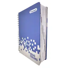 PRIMAVERA - Cuaderno Mediano 7 Materias Argollado Cuadros Pd.