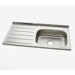 PAMO - Lavaplatos Acero Inoxidable Poceta Derecha 1 * 0.52 Mts