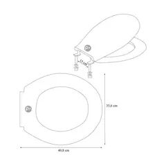 PAMO - Tapa Asiento Universal Para Sanitario Belo Redondo