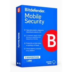 BITDEFENDER - Antivirus Mobile Security 3 Dispositivos 1 Año