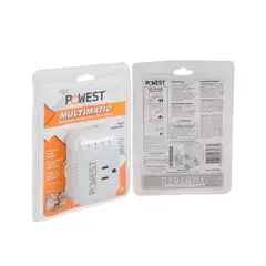 POWEST - Protector Voltaje Multimatic Para Electrodomesticos Tv PS4 Xbox