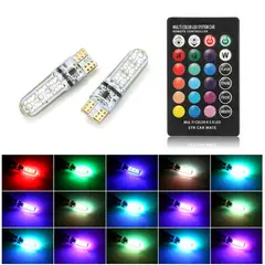 GENERICO - Bombillos T10 Rgb Con Control 12 Voltios Fijo Y Flash