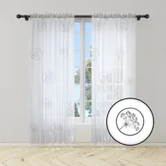 ADVANCE - Cortina Arbol felicidad en Velo Muselina 4 mts x 2.10 mts Dividido