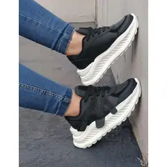 URBAN PLUS - TENIS PARA MUJER COLOR NEGRO