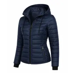 MODA EN CIRCUITO - Chaqueta Acolchada Impermeable Con Capota Para Mujer
