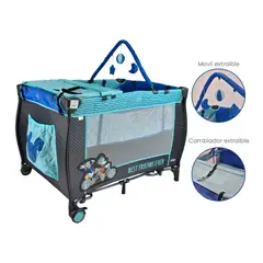 MAXIBABY - Cuna Corral Para Bebe Mecedora Toldillo 2nivel Cambiador