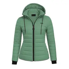 MODA EN CIRCUITO - Chaqueta Impermeable Corta para Mujer-